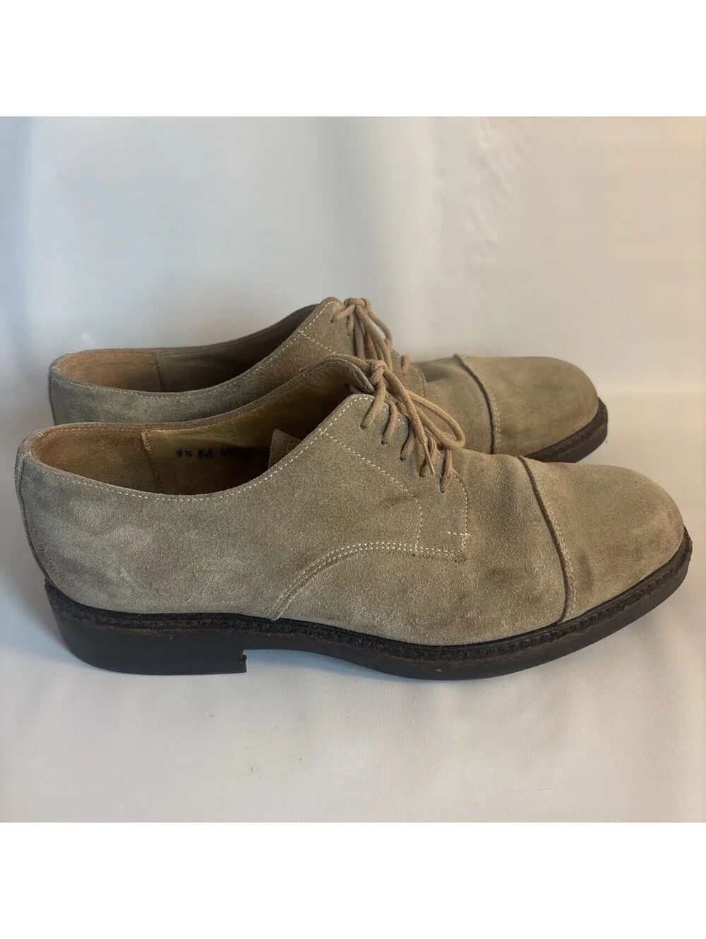 Barneys New York Suede Oxford Dress Shoes Size 9.5